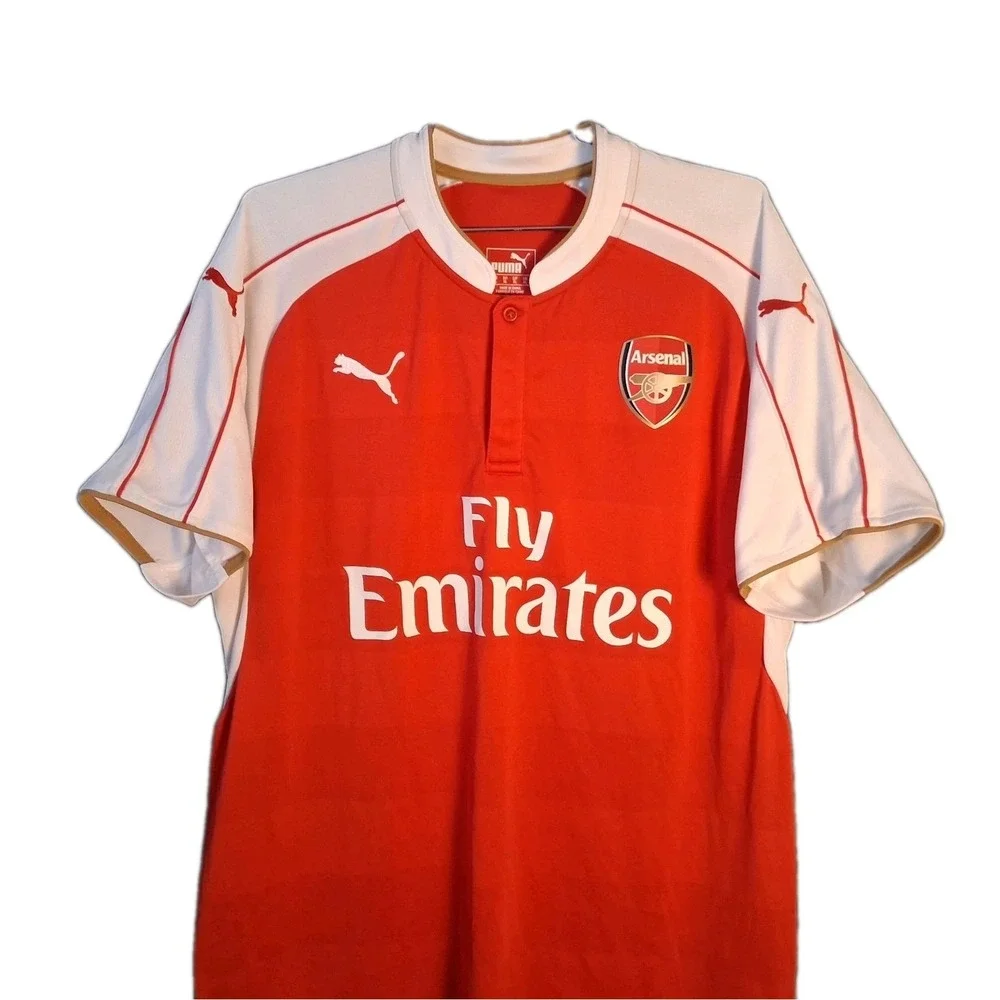 Puma Arsenal FC Soccer Jersey Men's XL Red White 2015-2016 Football Home
